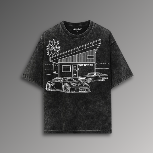 SIGNATURE EDITION ACID WASH OVERSIZE T-SHIRT BLACK (UNISEX)